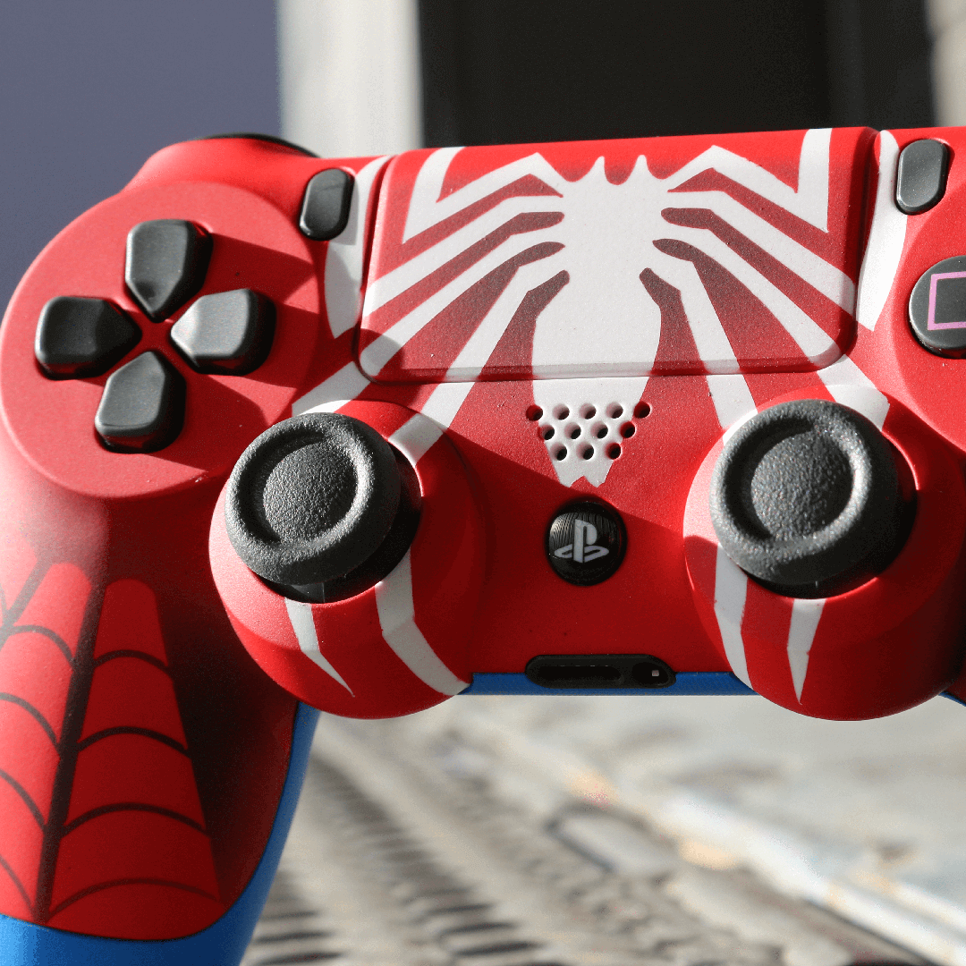 Fashion Spiderman LED PS4 Controller Custom Sony RGB Web Slinger Dualshock 4