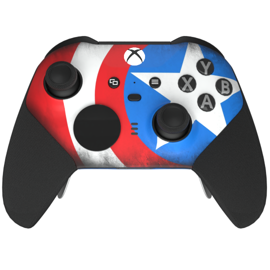 Custom Controller Microsoft Xbox One Series 2 Elite - American Soldier Captain Shield Superhero