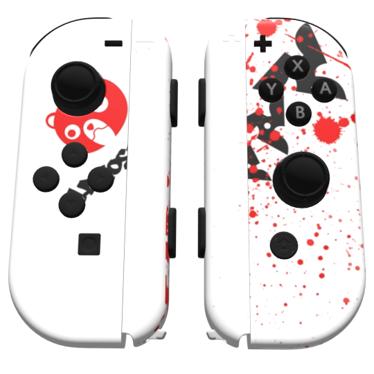 Custom Controller Nintendo Switch Joycons - Blood Bear Splatter