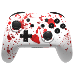 Custom Controller Nintendo Switch Pro - Blood Splatter Gore Red White Horror Killer