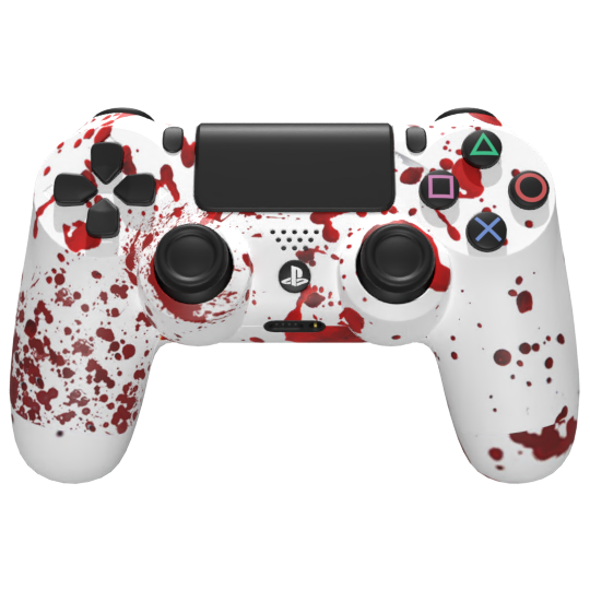 Custom Controller Sony Playstation 4 PS4 - Blood Splatter Gore Red White Horror Killer