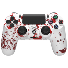 Custom Controller Sony Playstation 4 PS4 - Blood Splatter Gore Red White Horror Killer