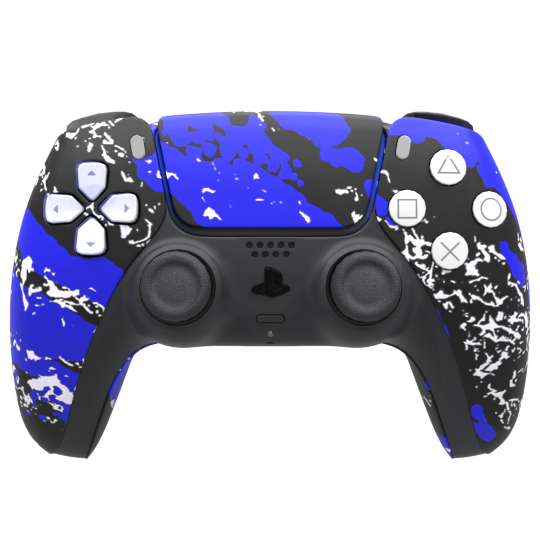 Blue Splatter – PS5 – Custom Controller | Controller Chaos