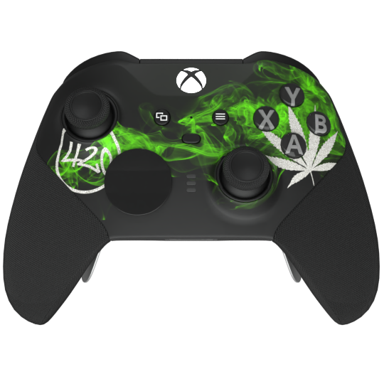 Custom Controller Microsoft Xbox One Series 2 Elite - Cali Kush Edition 420 Cannabis Weed Leaf