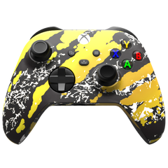 Custom Controller Microsoft Xbox Series X - Xbox One S - Chrome Gold Splatter Black Silver