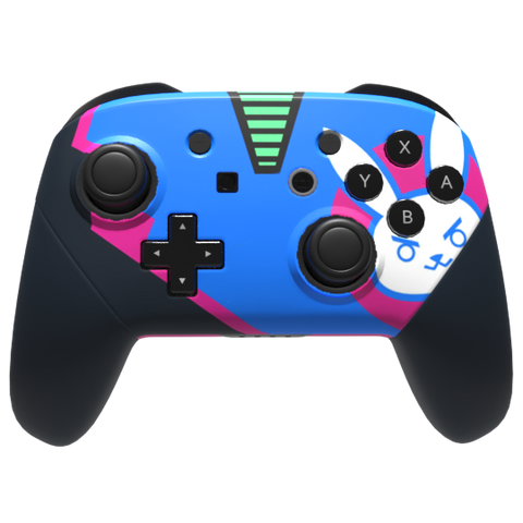 Custom Controller Nintendo Switch Pro - D.VA Overwatch Nerf This Bunny FPS First Person Shooter