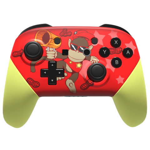Custom Controller Nintendo Switch Pro - Super Smash Bros Diddy Kong Peanuts