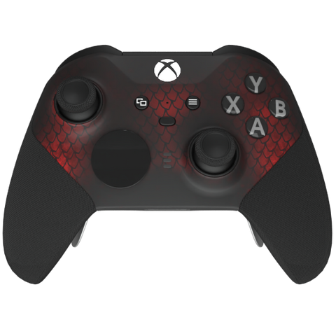 Custom Controller Microsoft Xbox One Series 2 Elite - Fire Dragon Red Scales Fantasy