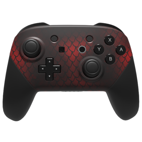 Custom Controller Nintendo Switch Pro - Fire Dragon Red Scales Fantasy