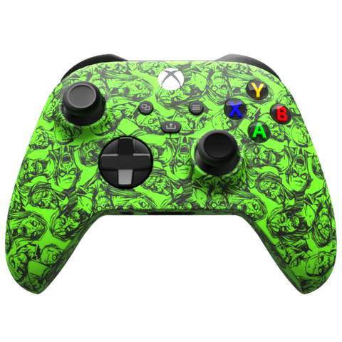 Custom Controller Microsoft Xbox Series X - Xbox One S - Green Zombies Undead The Living Dead Outbreak