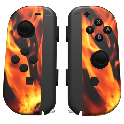 Custom Controller Nintendo Switch Joycons - Inferno Fire Flames