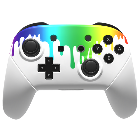 Custom Controller Nintendo Switch Pro - Liquid Spectrum Drip Rainbow