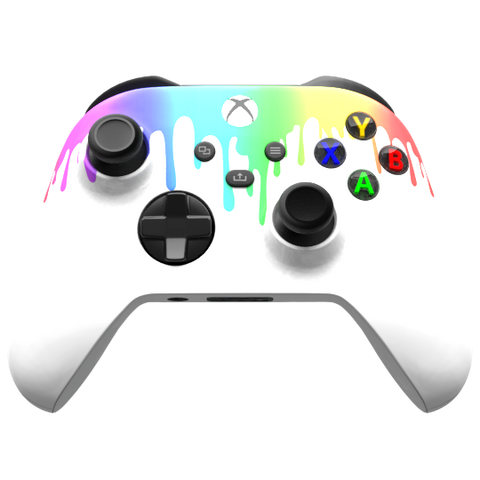 Custom Controller Microsoft Xbox Series X - Xbox One S - Liquid Spectrum Drip Rainbow