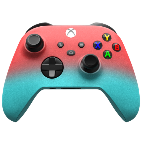 Custom Controller Microsoft Xbox Series X - Xbox One S - Mercury Haze Ombre Fade Red Crimson Blue