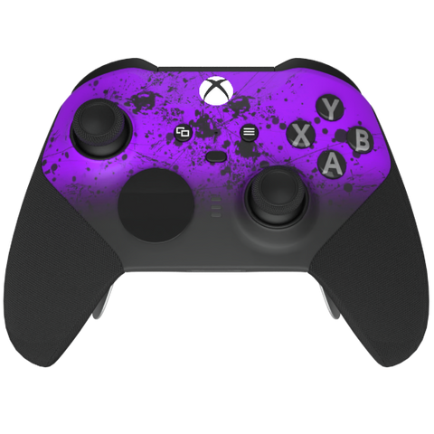 Custom Controller Microsoft Xbox One Series 2 Elite - Midnight Madness Ombre Splatter Fade Black Purple Violet