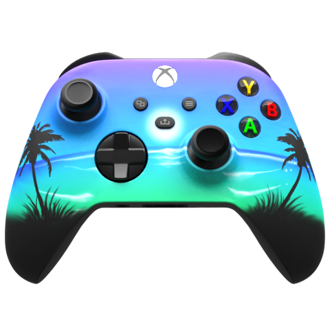 Custom Controller Microsoft Xbox Series X - Xbox One S - Moonlight Oasis Tropical Beach Ocean