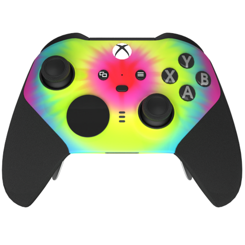 Custom Controller Microsoft Xbox One Series 2 Elite - Neon Tie Dye Hippie 70s Psychedelic
