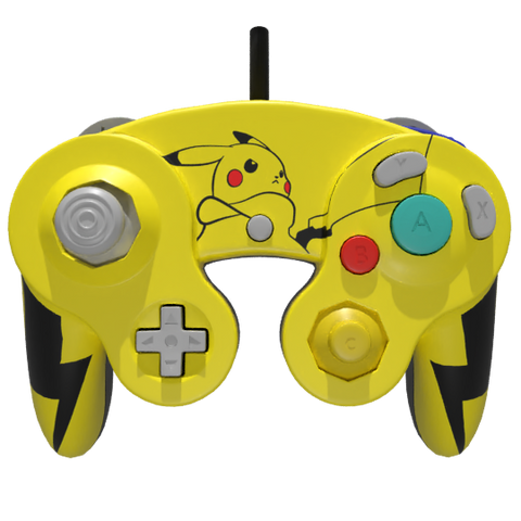 Custom Controller Nintendo Gamecube - Pikachu Pokemon SSBU Super Smash Bros. Ultimate Melee Brawl
