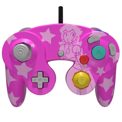 Custom Controller Nintendo Gamecube - Princess Peach SSBU Super Smash Bro Ultimate Melee Brawl Mario Bros