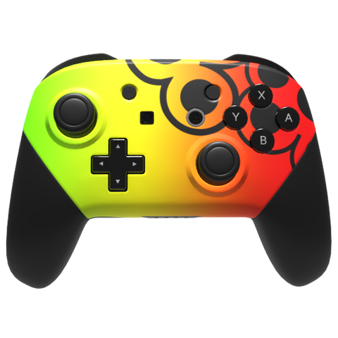 Custom Controller Nintendo Switch Pro - Rasta Bubbler Red Yellow Green Black