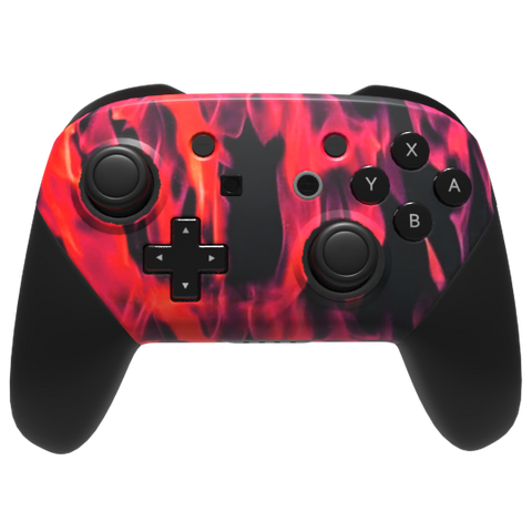 Custom Controller Nintendo Switch Pro - Red Inferno Flames Fire