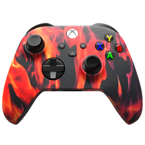 Custom Controller Microsoft Xbox Series X - Xbox One S - Red Inferno Flames Fire
