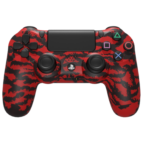 Custom Controller Sony Playstation 4 PS4 - Red Tiger Camo