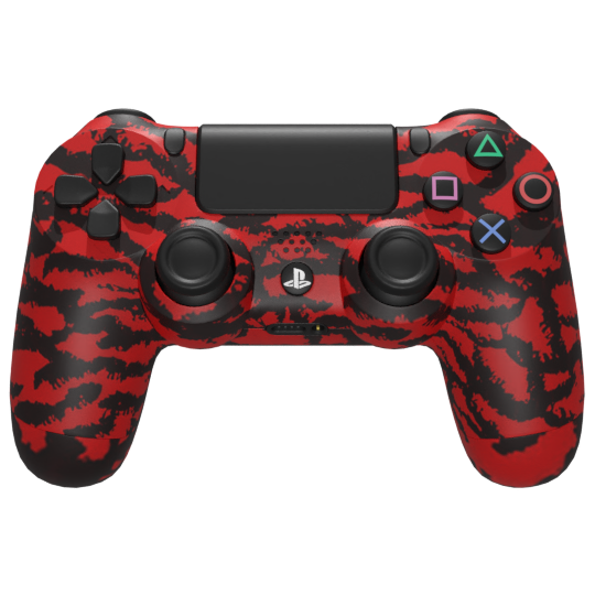 Red Tiger PS4 Custom Controller Controller Chaos