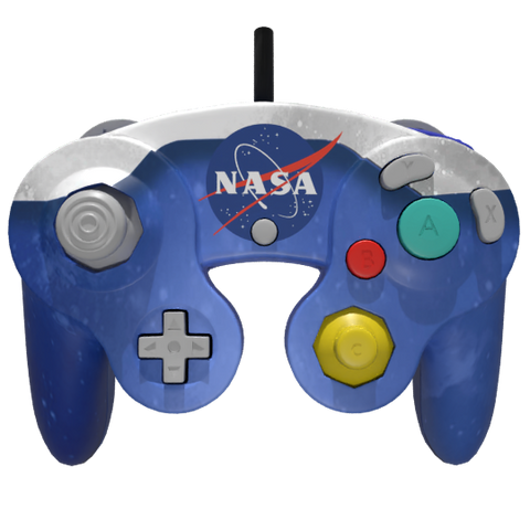 Custom Controller Nintendo Gamecube - NASA Space Agency Classic