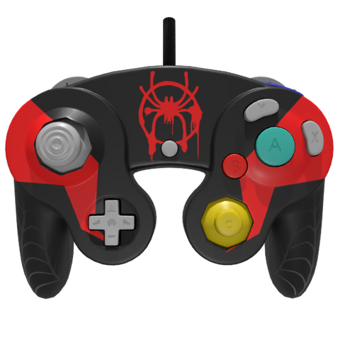 Custom Controller Nintendo Gamecube - Spider Morales Spiderverse