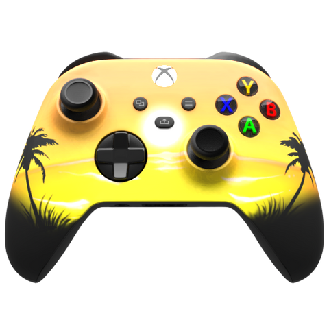 Custom Controller Microsoft Xbox Series X - Xbox One S - Tequila Sunrise Sunset Palm Trees Tropical Beach Life