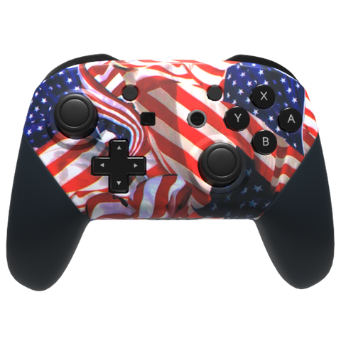 Custom Controller Nintendo Switch Pro - The Patriot USA America Flags American Red White Blue