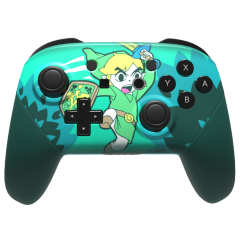 Custom Controller Nintendo Switch Pro - Super Smash Bros Toon Link Zelda Windwaker