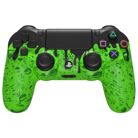 Custom Controller Sony Playstation4 PS4 - Toxic Demize Drip Green Black