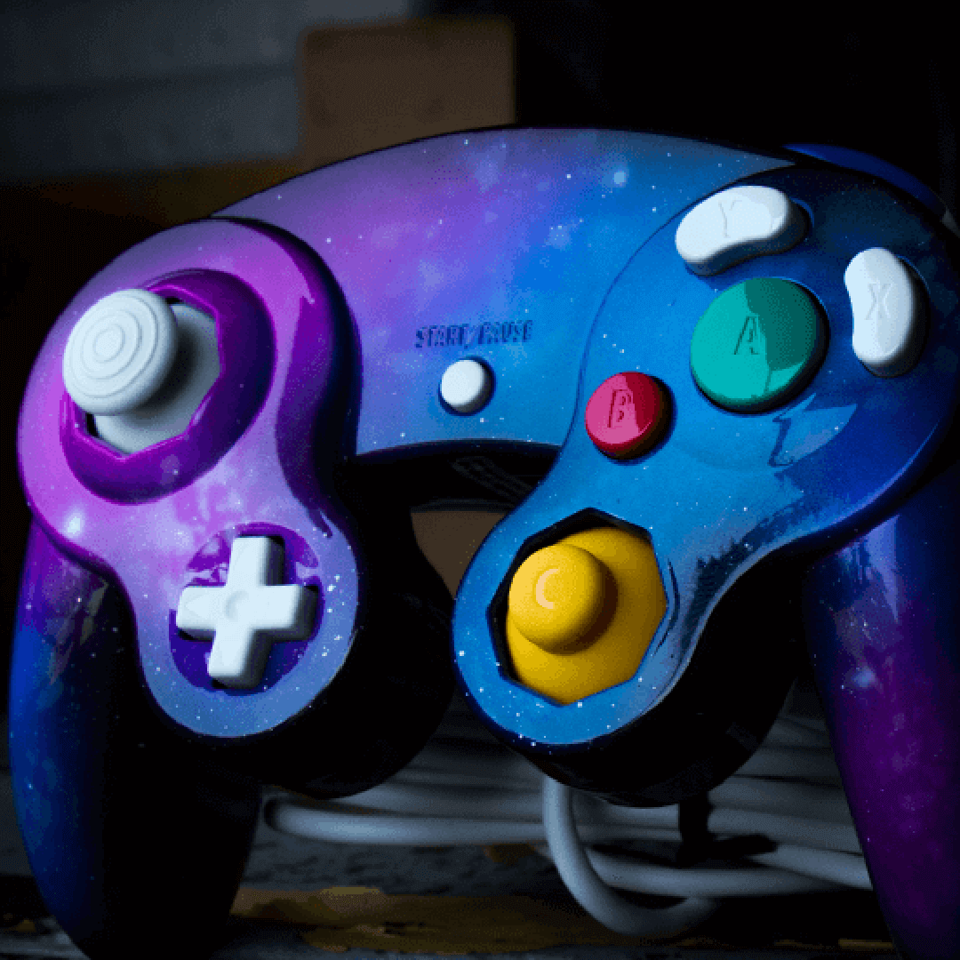 Custom Controller Nintendo Gamecube -Galaxy Space Stars Universe