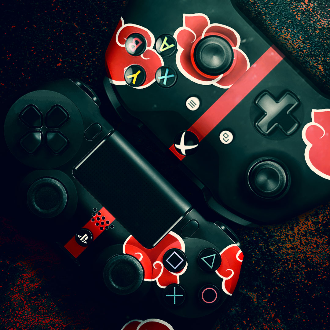 Custom Controller Sony Playstation 4 PS4 - Microsoft Xbox One S - Shinobi Dawn Anime Akatsuki Villains Ninja